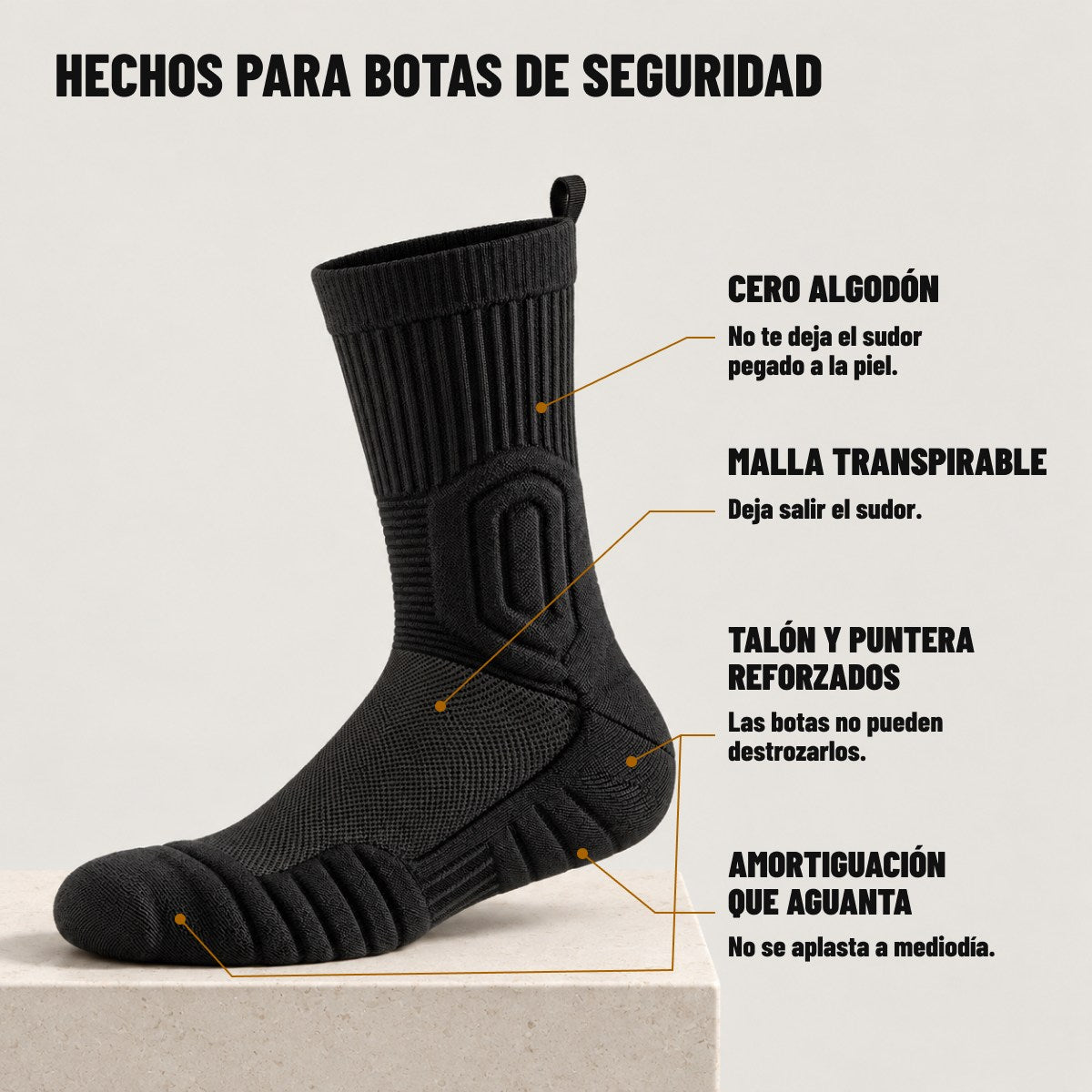 Talón Firme hechos para botas de seguridad